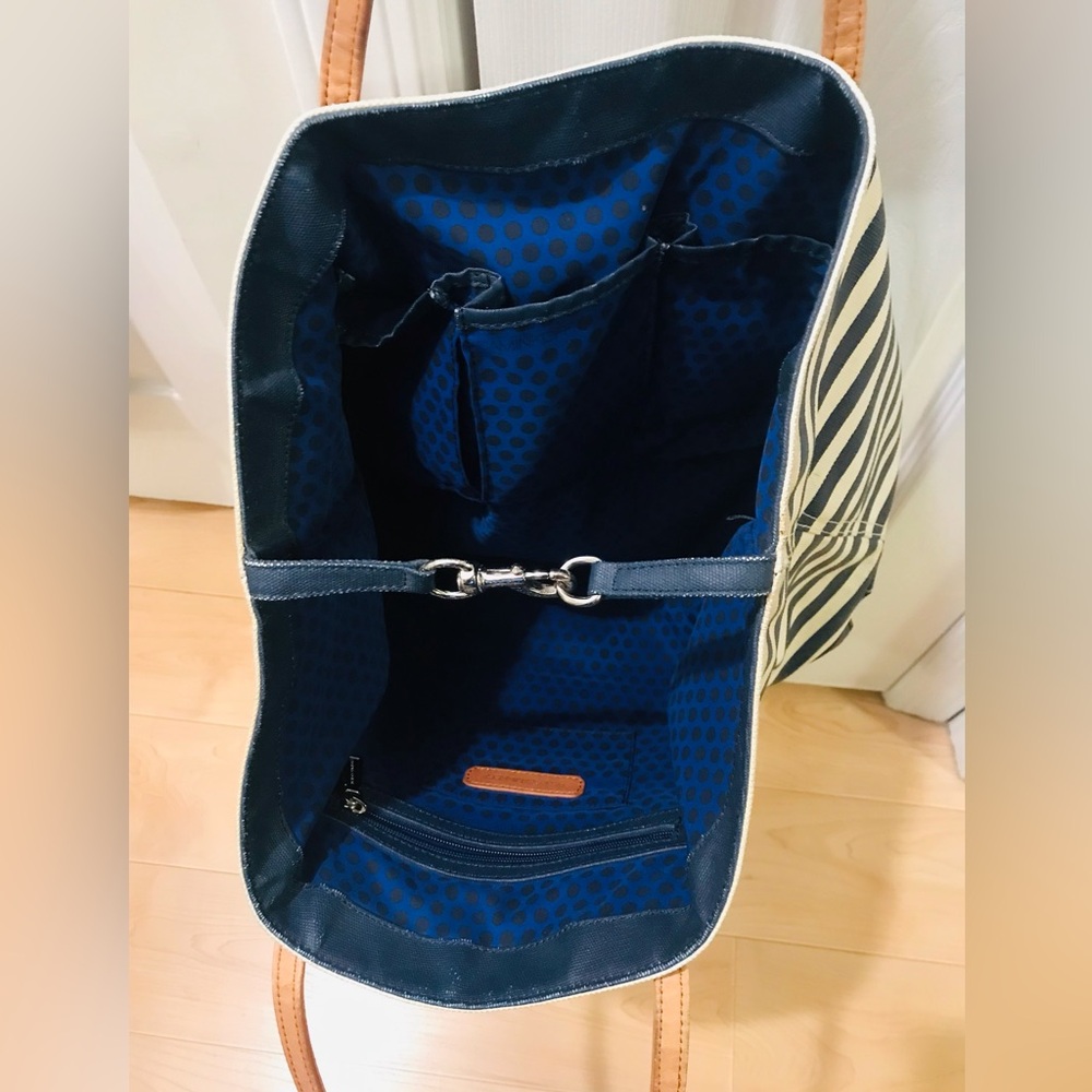 Beautiful Rebecca Minkoff nautical blue and white striped tote - Picture 6 of 14